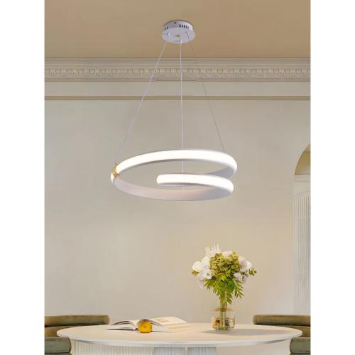 ثريا مودرن سقف إضاءة LED | لون أبيض، طول قابل للتع...