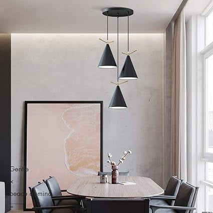 ثريا علاقي مودرن ثلاثي من Best Power، لون أسود، طو...