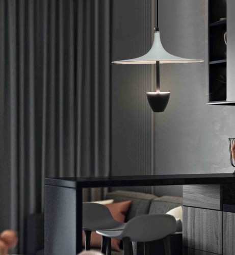 انارة علاقي مطبخ ابيض مع اسود ليد M1035