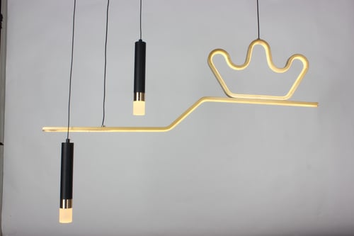 انارة علاقي ليد لون ذهبي اسود6837-A