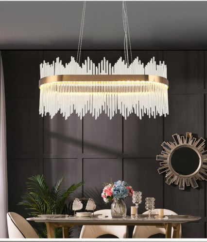 انارة ثريا اقلام كرستال مستطيل 8014