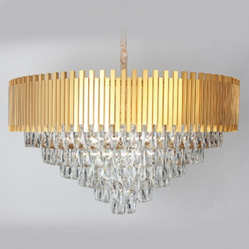 ثريا دائرية ذهبي كريستال (style) اوروبي مقاس 80 سم...