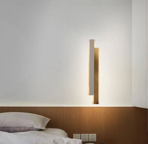 ابليك جداري مساطر ذهبي وابيض7527-W-G