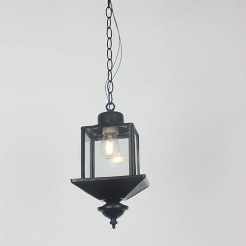 فانوس مربع مدخل علاقي خارجي مفرد اسود11234