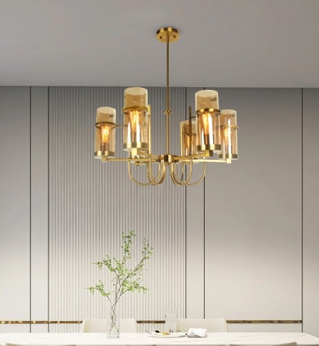 انارة علاقي زجاج لون ذهبي4411-6-A