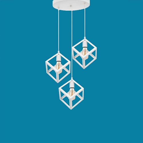 انارة علاقي متعدد مكعب ابيض1001---3