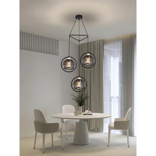 ثريا سقف مودرن عادي - إضاءة لمبة E27 حديثة بثلاثة...