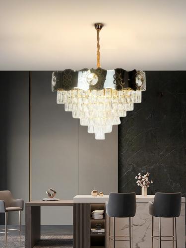 ثريا دائرية اسود كريستال استايل اوروبي مقاس 60 سم8...