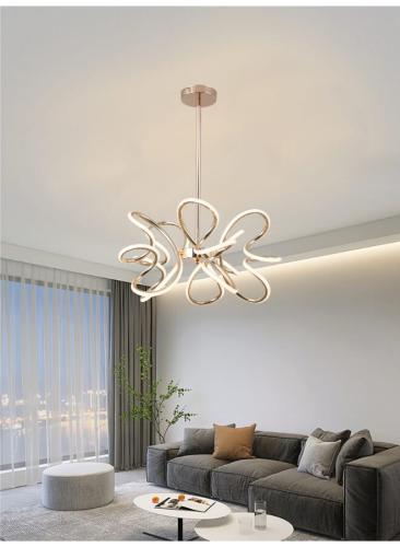 ثريا سقف ليد مودرن - مصباح معلق بطول 80سم | 3 مستو...