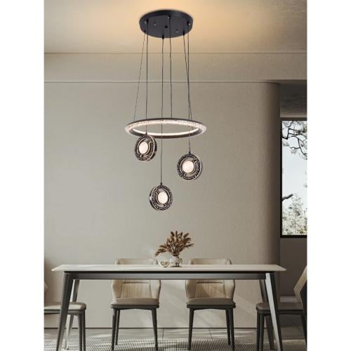 ثريا مودرن سقف أسود من الأكريليك حديثة إضاءة ليد -...