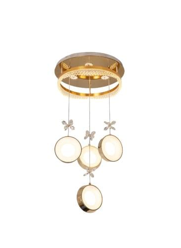 ثريا كريستال LED حديثة 6628 - 3 مستويات إضاءة، 80...