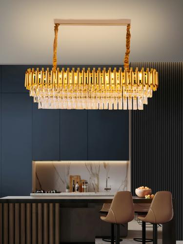 ثريا كريستال 8011 استايل اوروبي شكل بيضاوي - ذهبي...