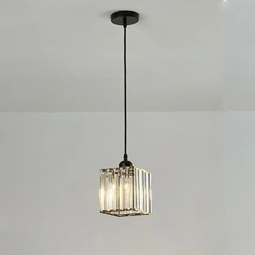 انارة علاقي مفرد قزاز لون اسود مربع1023-1