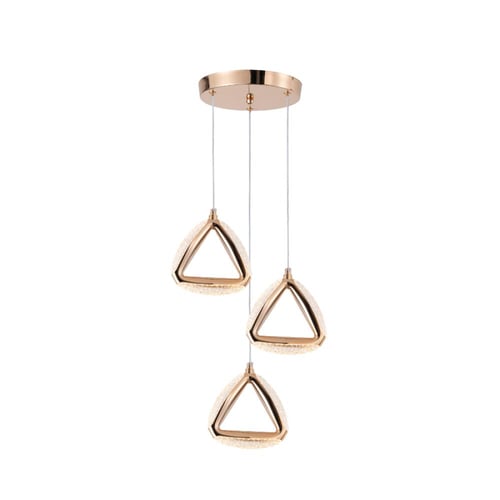 نجف مودرن لون ذهبي | مصباح سقف معلق إضاءة ليد 21 و...