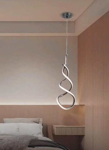 ثريا علاقي LED - ذهبي، طول السلك 130 سم، لمبات LED...