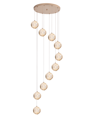 ثريا درج طويلة إضاءة LED حديثة | ثريا سقف معلقة بـ...