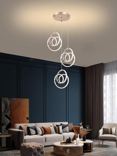 ثريا سقف مودرن علاقي إضاءة LED - إضاءة ثلاثية الأل...