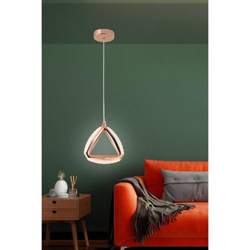 نجف مودرن لون ذهبي | مصباح سقف معلق إضاءة ليد 7 وا...