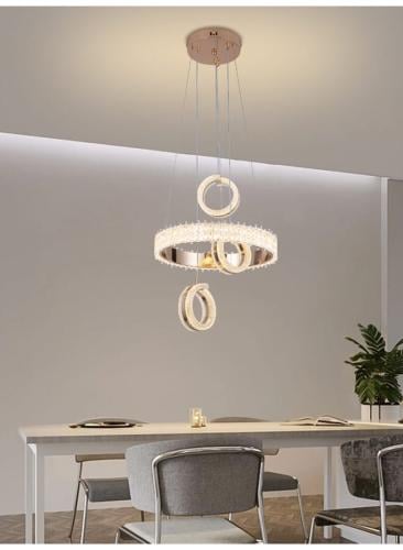 ثريا مودرن سقف لون ذهبي حديثة إضاءة LED حديثة - 3...