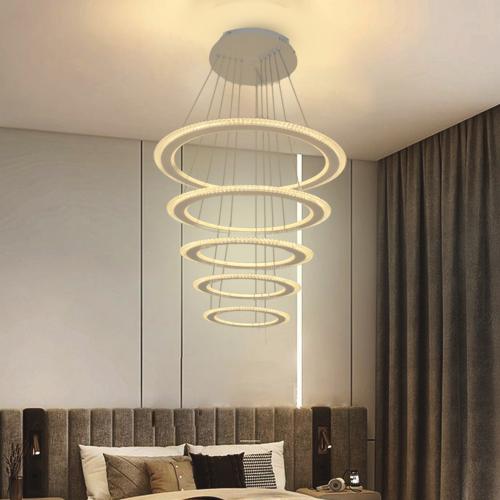 ثريا مودرن سقف لون أبيض حديثة إضاءة ليد - 3 مستويا...