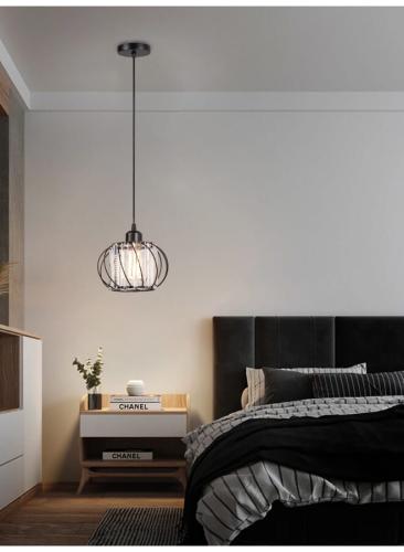 مصباح سقف معلق مودرن زجاج 2241-1 بإطار معدني – قاع...