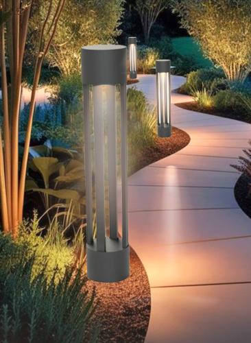 فانوس حديقة خارجي أسود، تصميم عصري، إضاءة لمبة CU1...