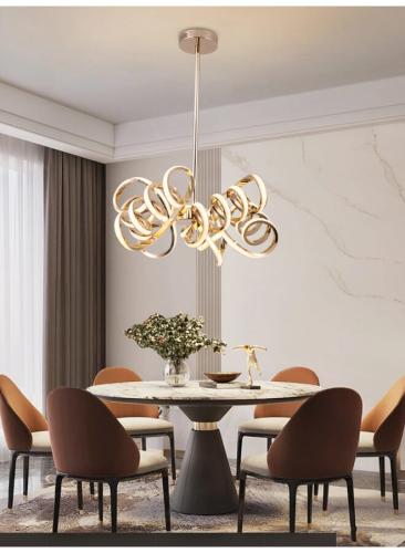 ثريا سقف ليد مودرن - مصباح معلق بماسورة معدنية 80س...