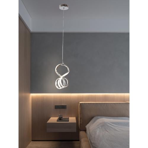 ثريا مودرن سقف مفرد - لون فضي من الأكريليك حديثة إ...