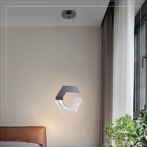 ثريا علاقي مفرد - أسود، طول السلك 160 سم قابل للتع...