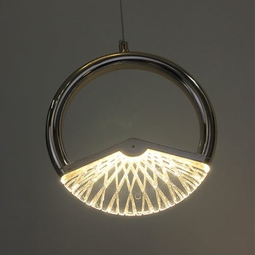 ثريا علاقي مودرن لد حديث دائري ذهبي كرستال6880