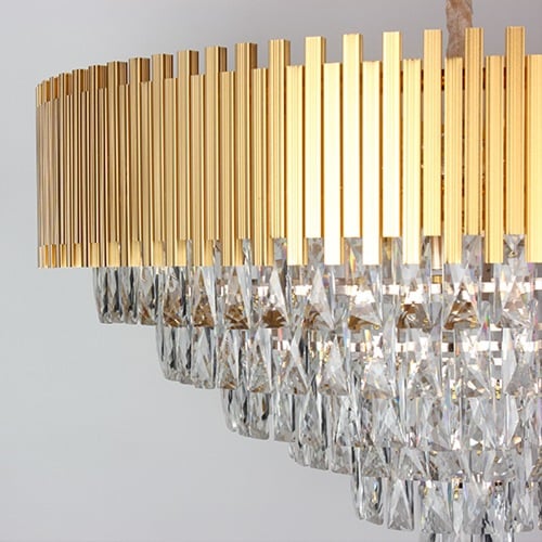 ثريا دائرية ذهبي كريستال (style) اوروبي مقاس 80 سم...