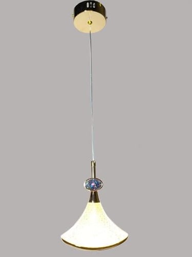 ثريا مودرن سقف لون ذهبي حديثة إضاءة ليد - 3 مستويا...