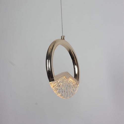 ثريا علاقي مودرن لد حديث دائري ذهبي كرستال6880