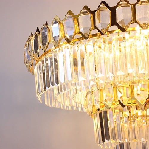 ثريا كرستال استايل اوروبي راقي بلمعان ذهبي فاخر مق...