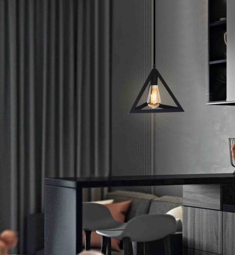 ثريا انارة علاقي مفرد اسود شكل مثلث 1002-1