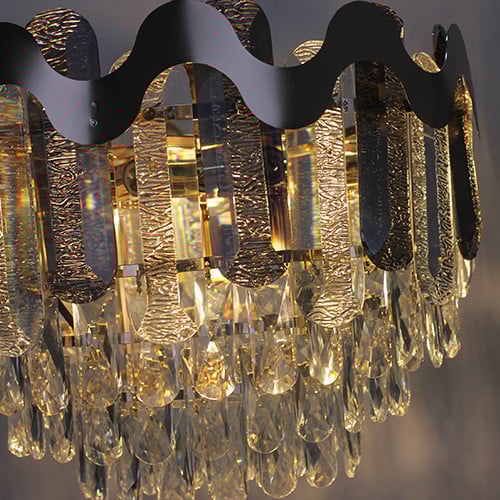 ثريا كرستال ذهبي مقاس 80 سم8053-80