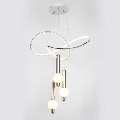 ثريا علاقي متعدد 3 اذرع ليد لون ابيض مع ذهبي6927 -...