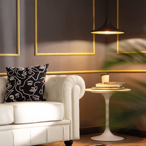 ثريا إضاءة علاقي مطبخ مفرد - أسود، طول السلك 100 س...