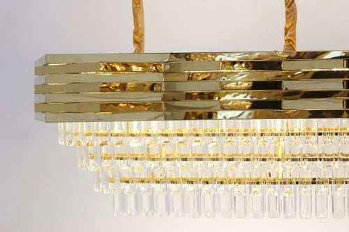 ثريا كرستال ذهبي بيضاوي 8056