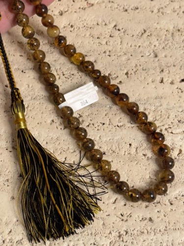 سبحه كهرمان حر شوائب طبيعية