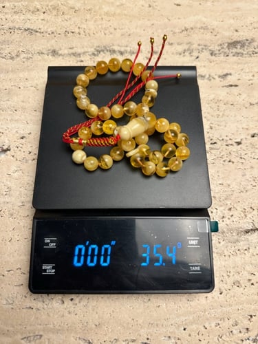 سبحه كهرمان حر شوائب طبيعية