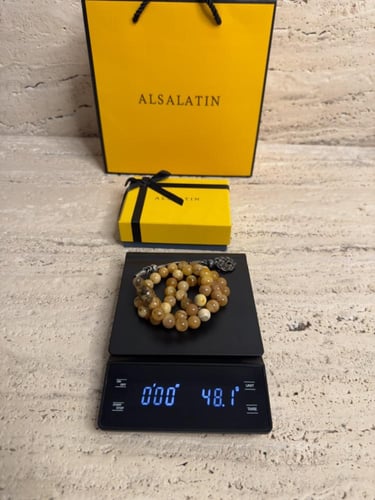 سبحه كهرمان حر شوائب طبيعية