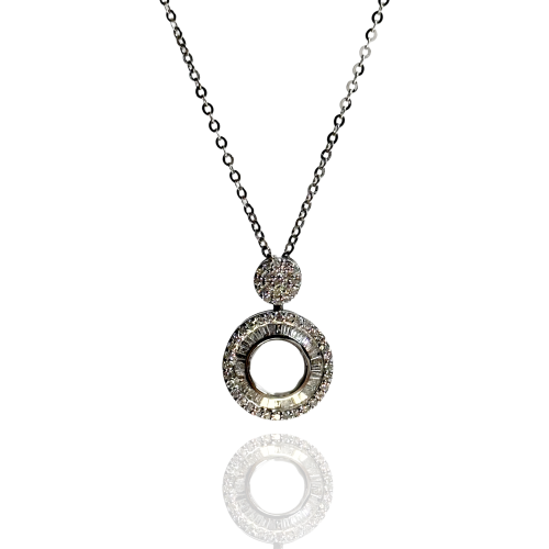 عقد الماس طبيعي فاخر مع ذهب عيار 18k