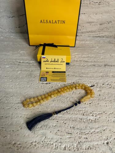 سبحه كهرمان حر شوائب طبيعية