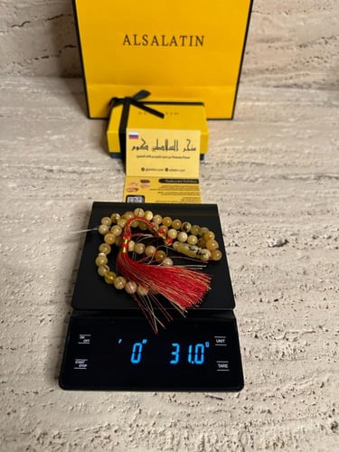 سبحه كهرمان حر شوائب طبيعية