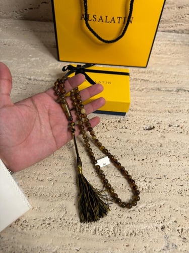 سبحه كهرمان حر شوائب طبيعية