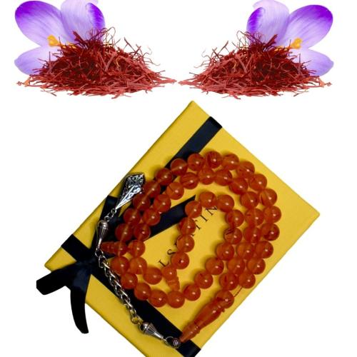 سبحة مصنوعة من الزعفران الطبيعي