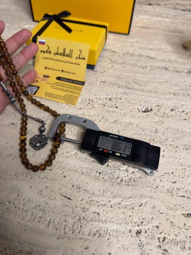 سبحه كهرمان حر شوائب طبيعية