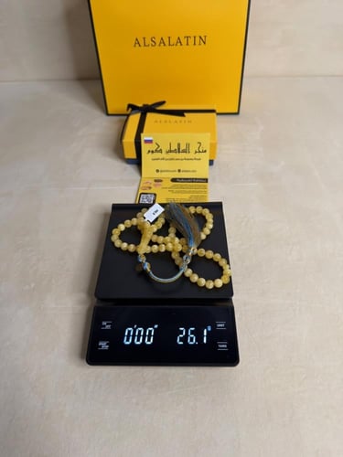 سبحه كهرمان حر سوبر صافي طبيعية