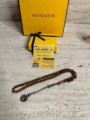 سبحه كهرمان حر شوائب طبيعية